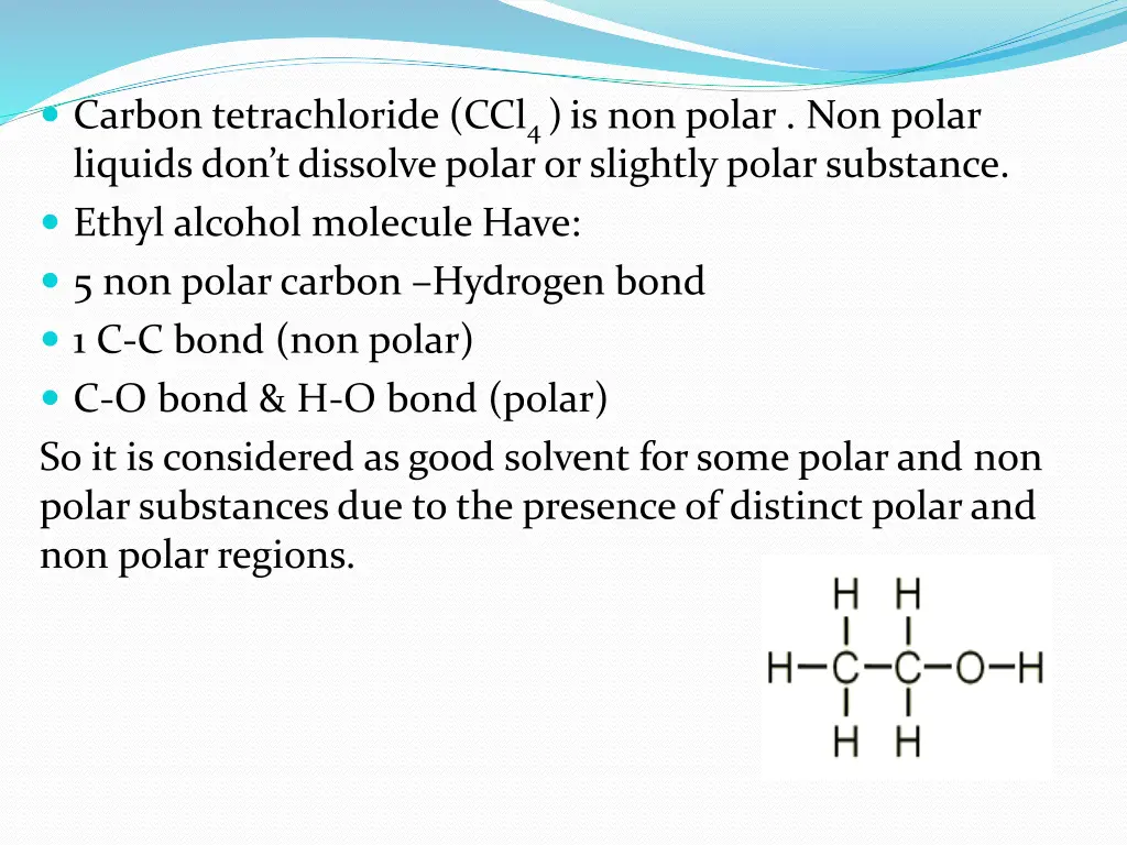 carbon tetrachloride ccl 4 is non polar non polar