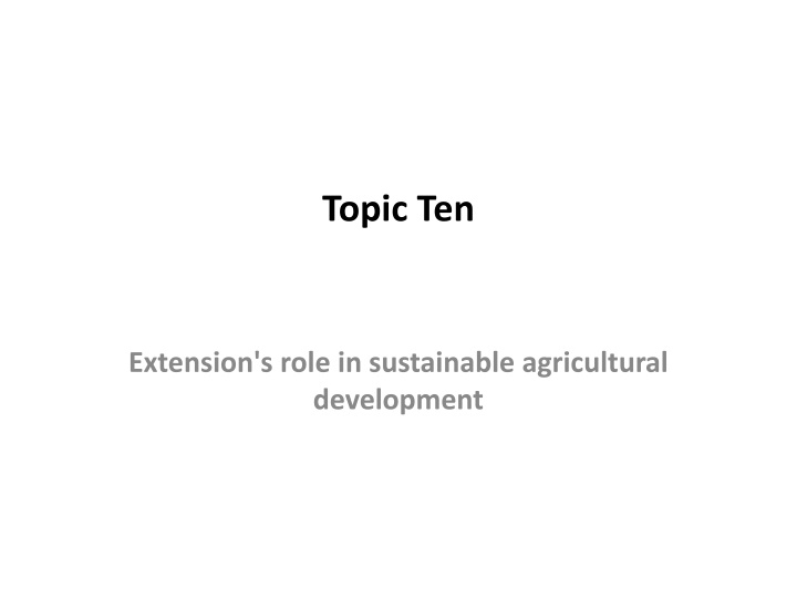 topic ten