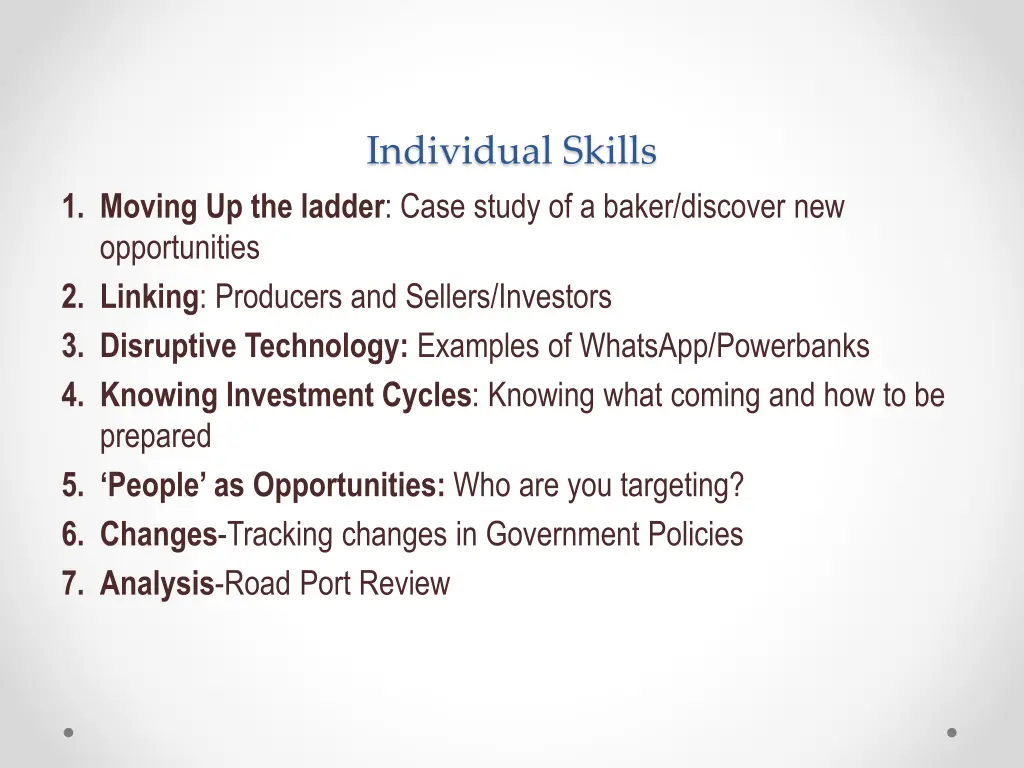individual skills 2
