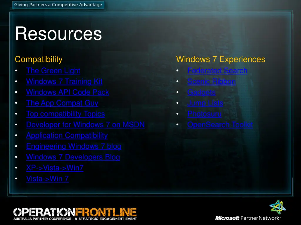 resources