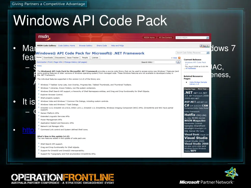 windows api code pack