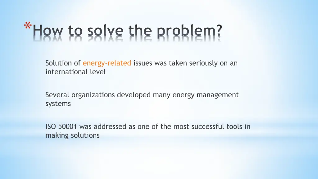 how to solve the problem