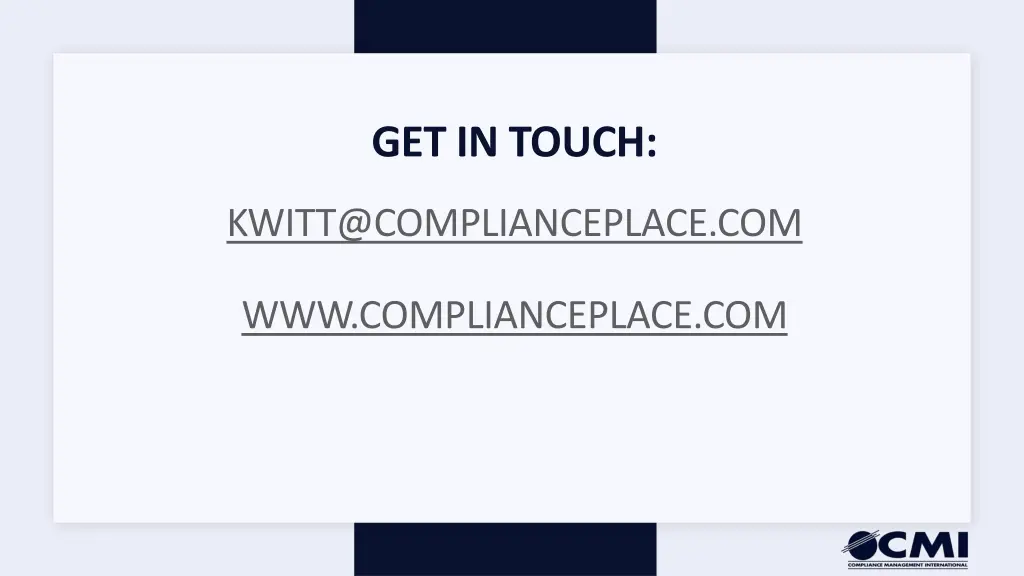 get in touch