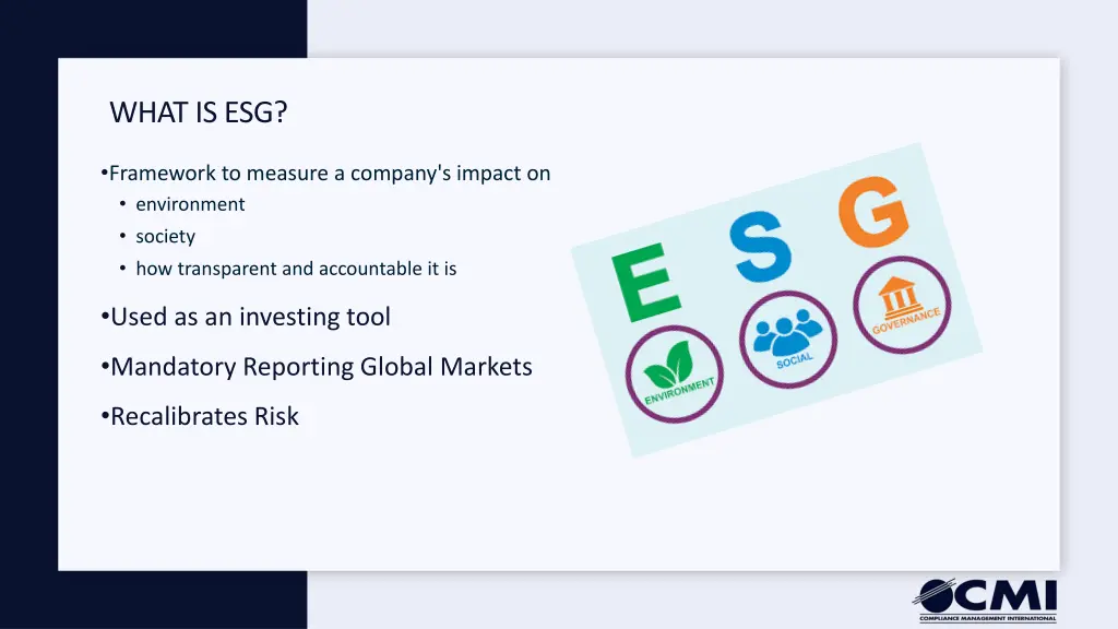 what is esg