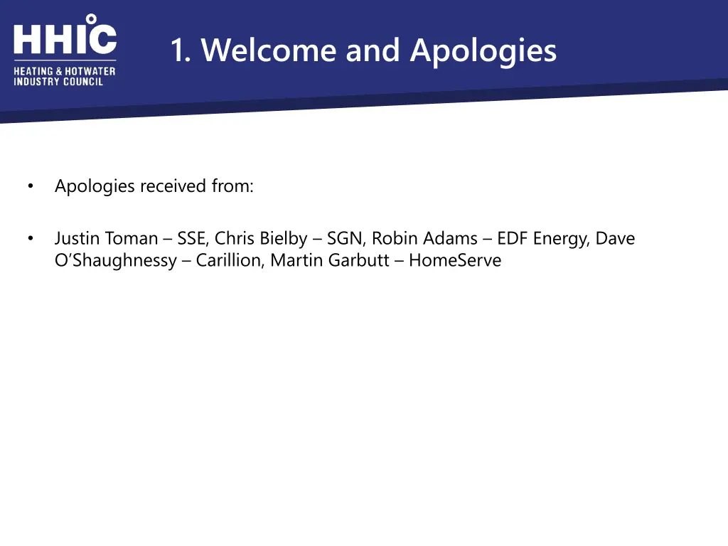 1 welcome and apologies
