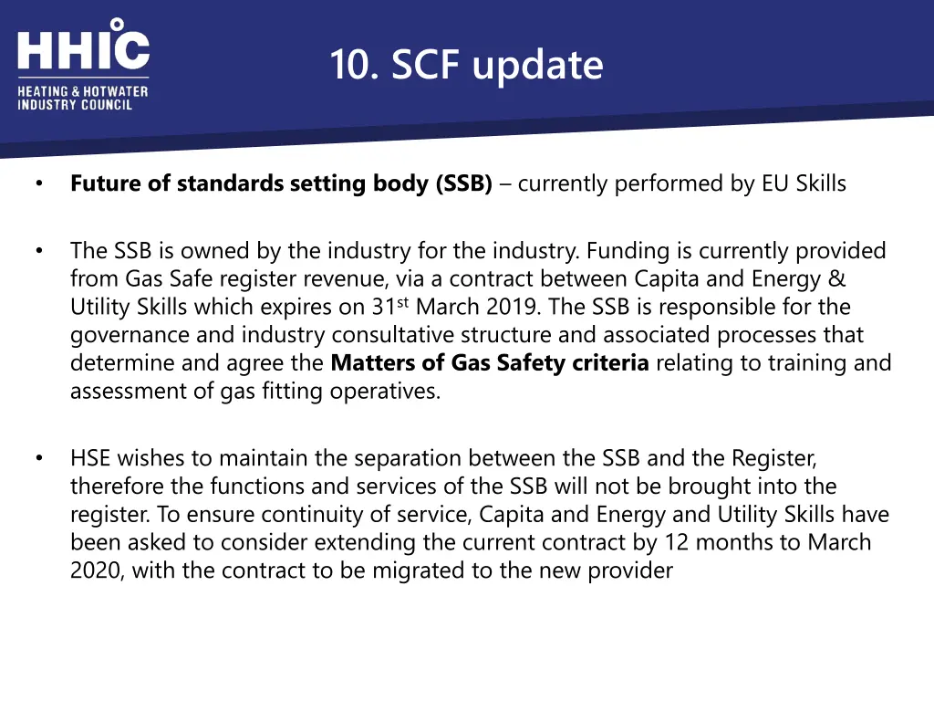 10 scf update