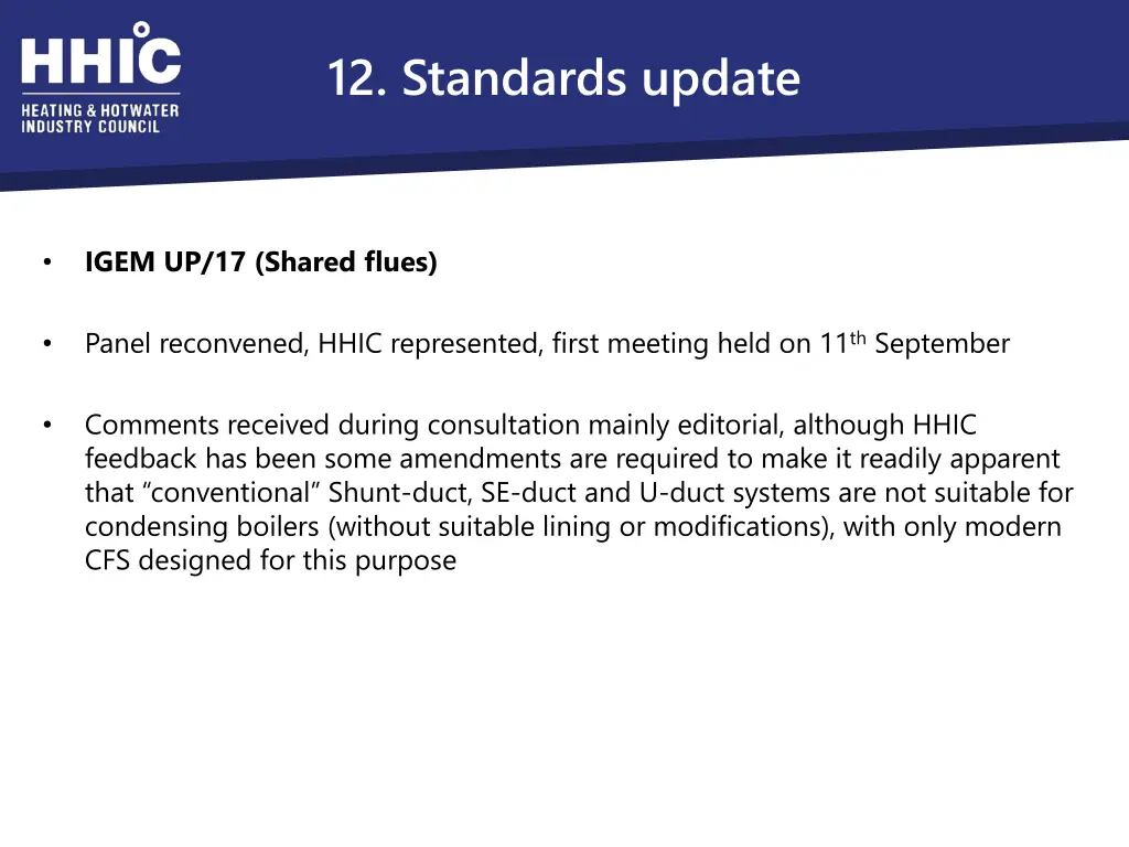 12 standards update