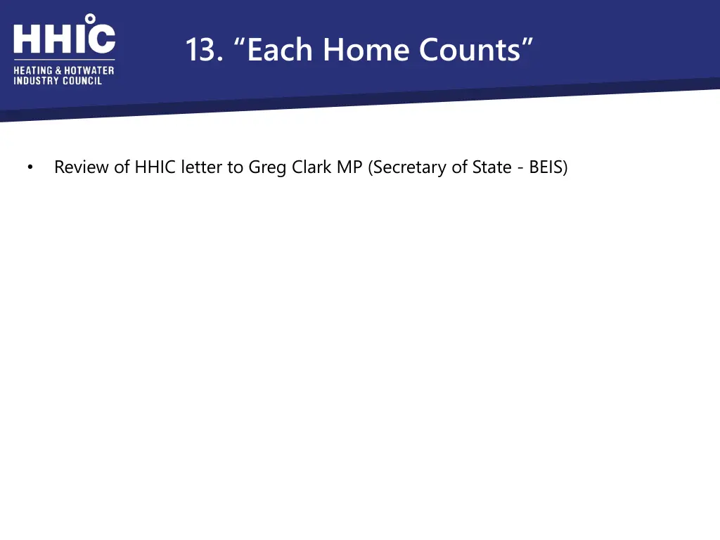 13 each home counts