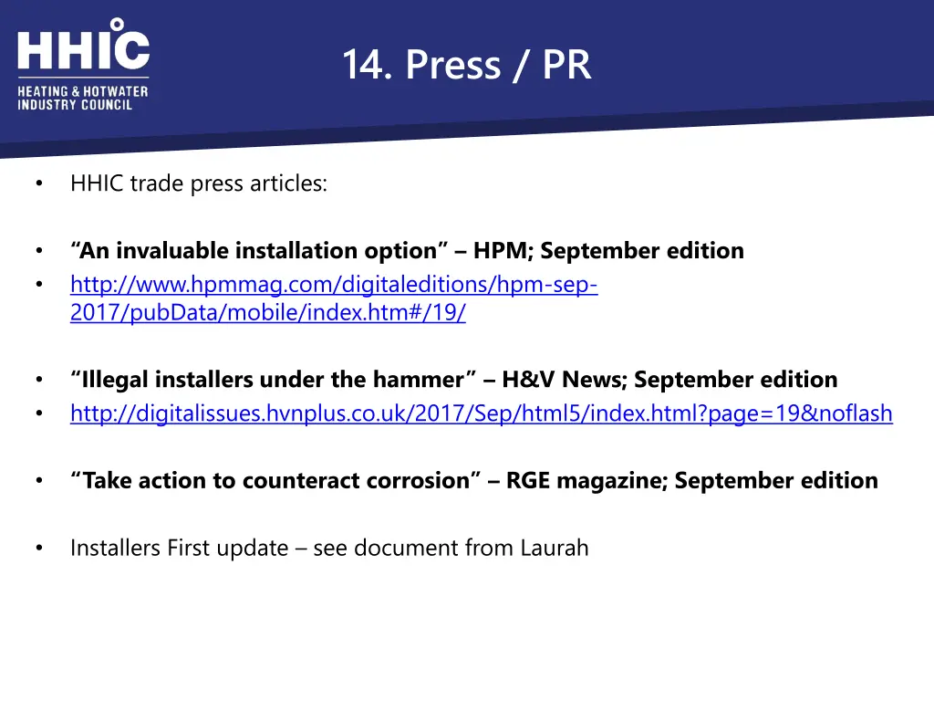 14 press pr