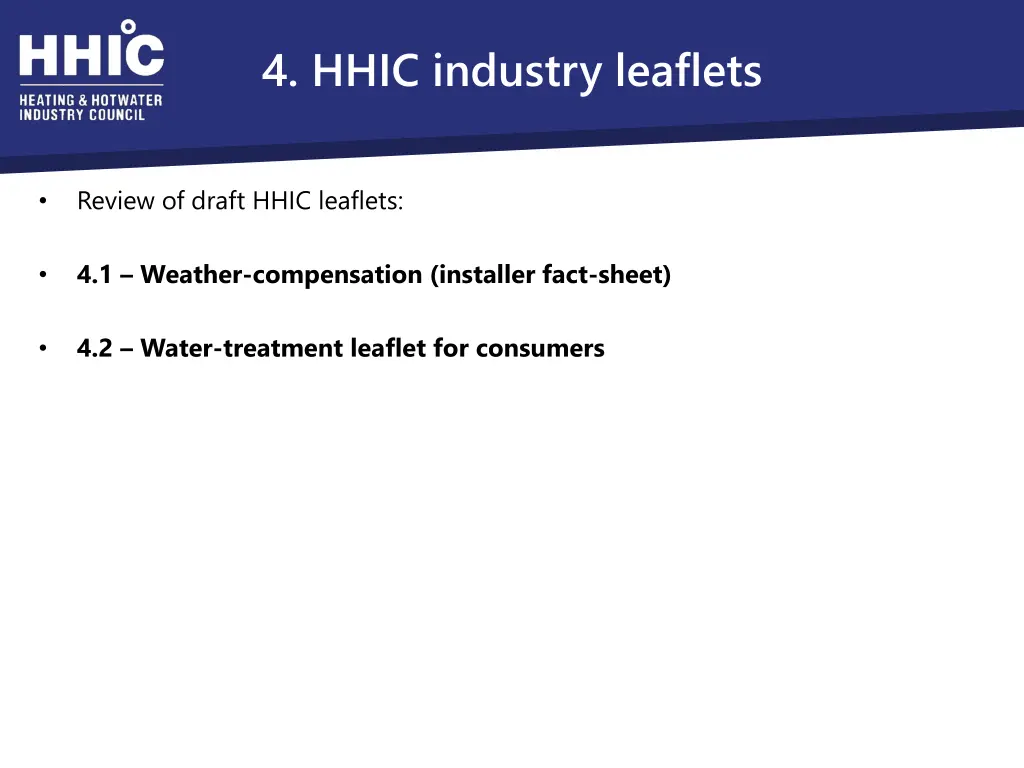4 hhic industry leaflets