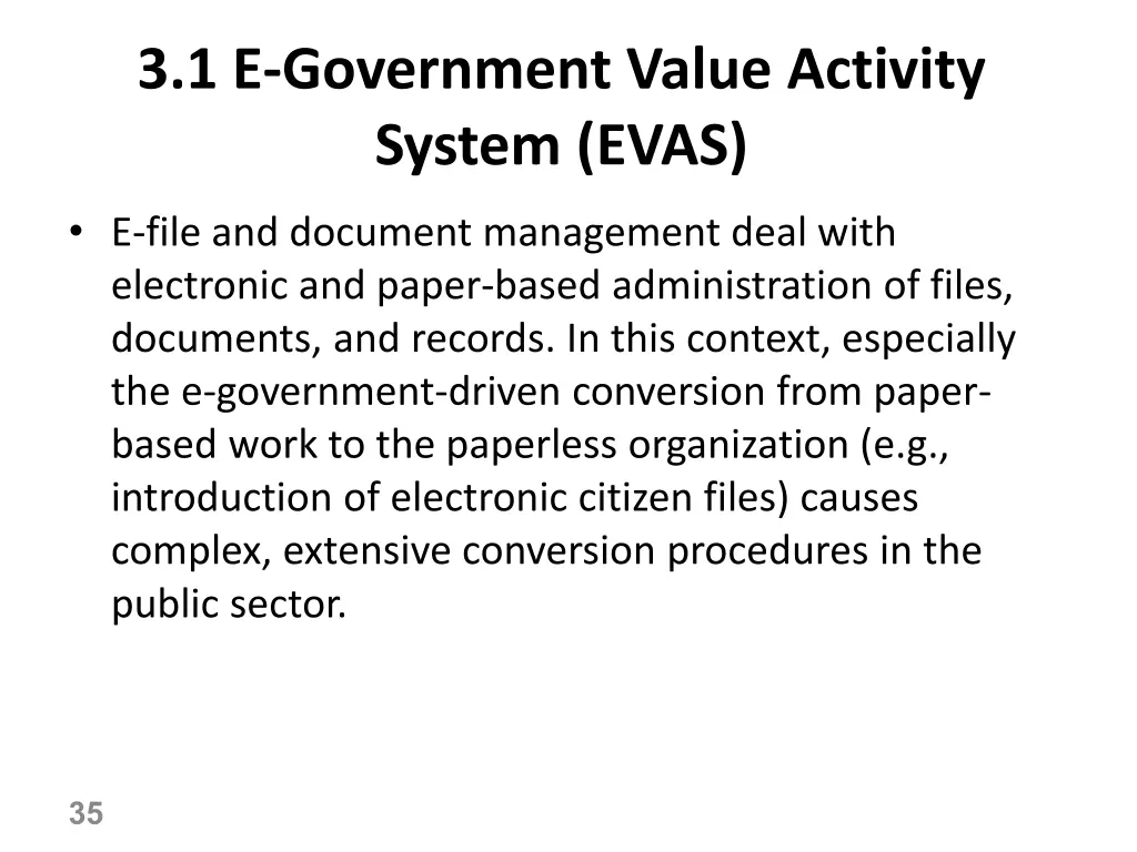 3 1 e government value activity system evas 14