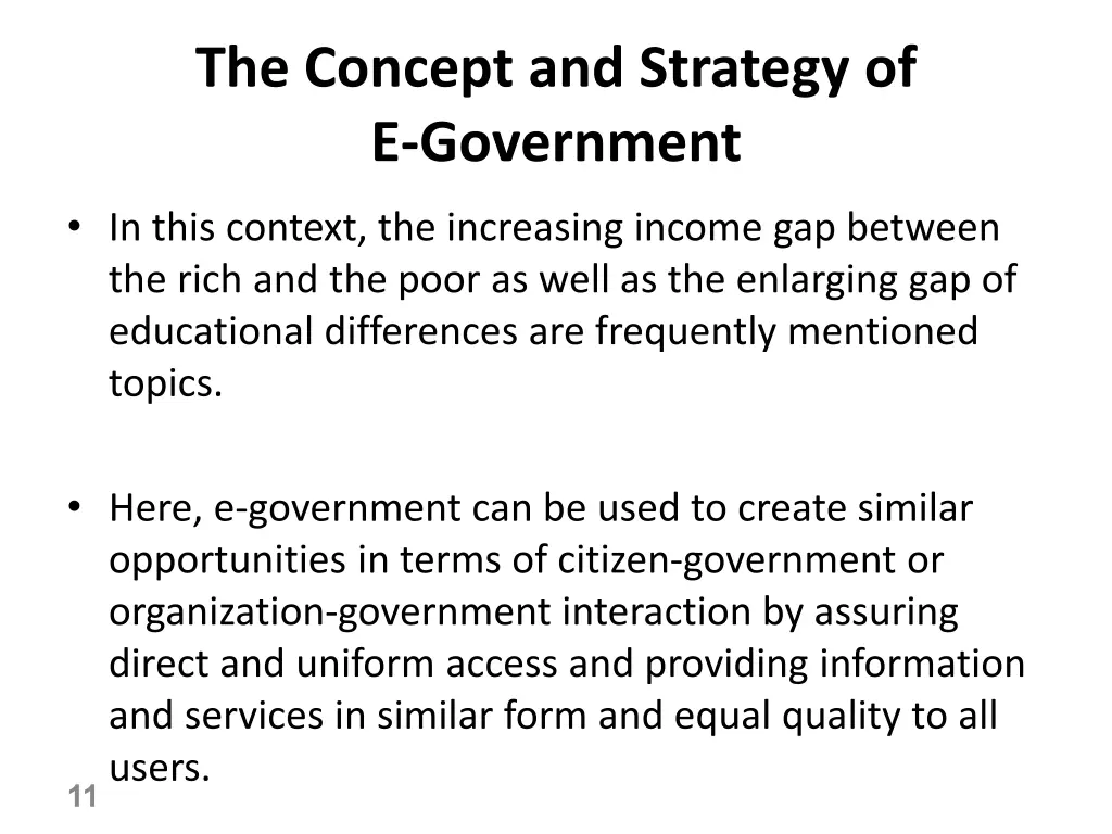 the concept and strategy of e government 8