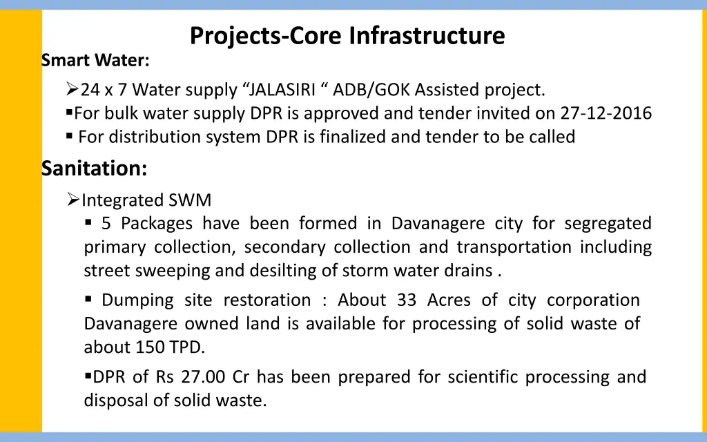projects core infrastructure