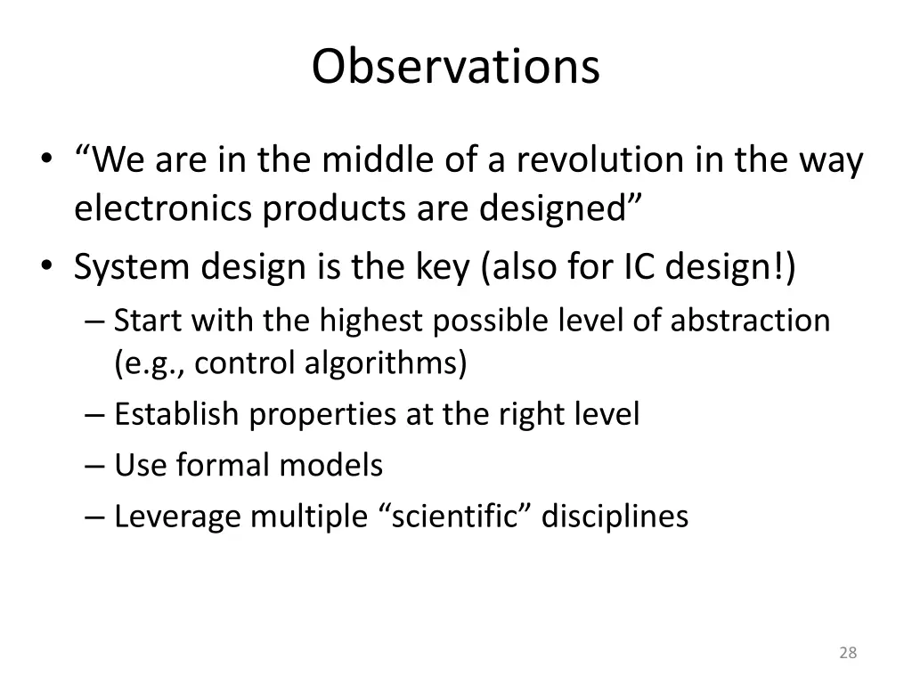 observations