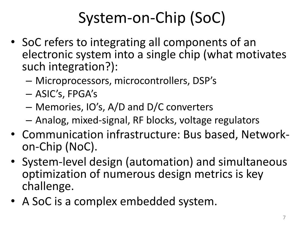 system on chip soc