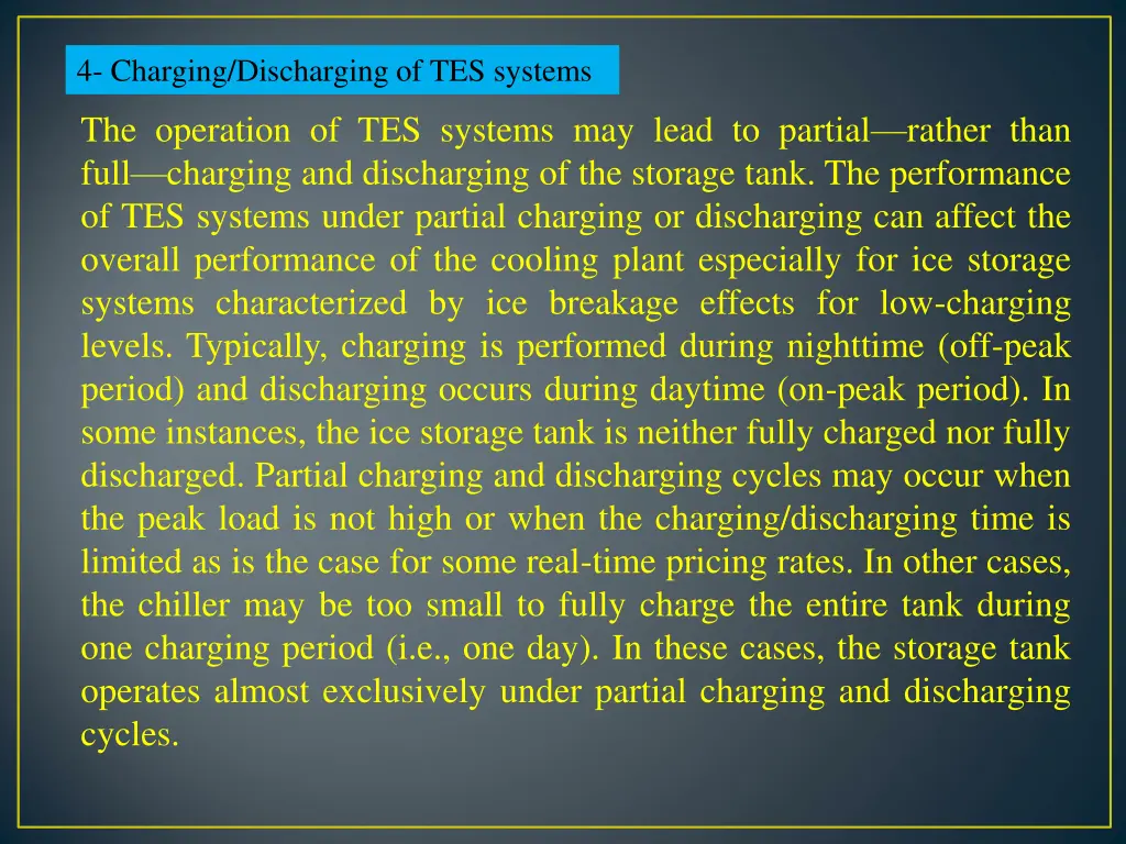 4 charging discharging of tes systems