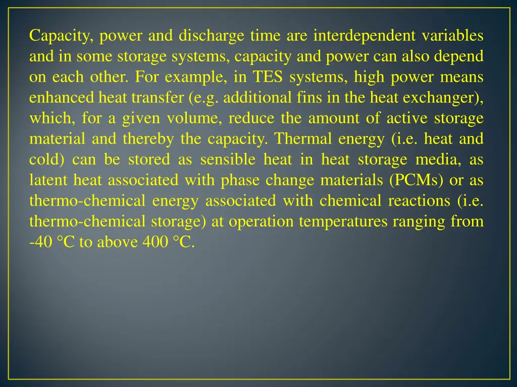 capacity power and discharge time