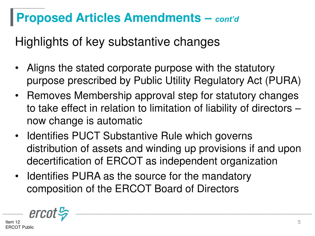 proposed articles amendments cont d
