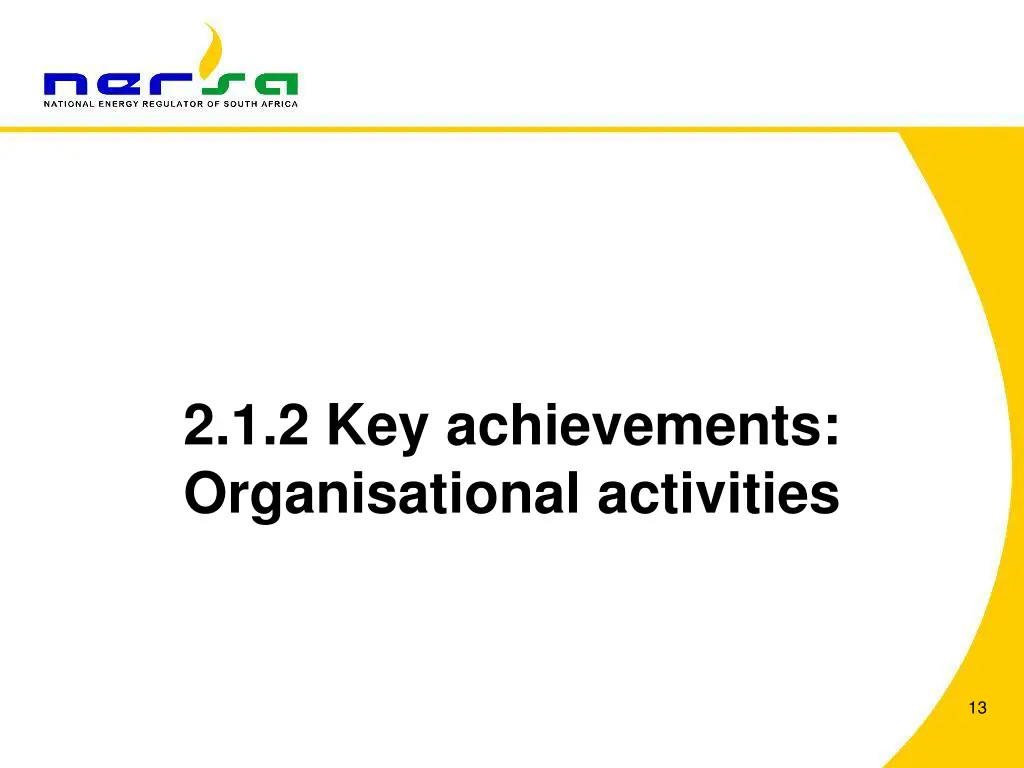 2 1 2 key achievements organisational activities