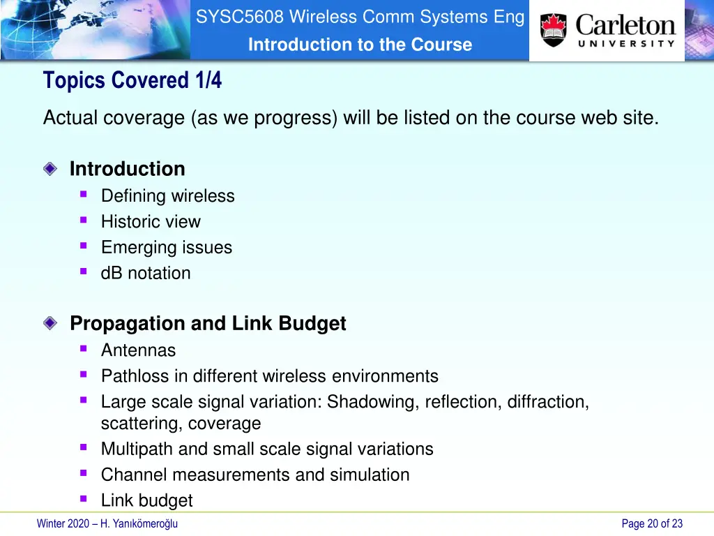 sysc5608 wireless comm systems eng introduction 19