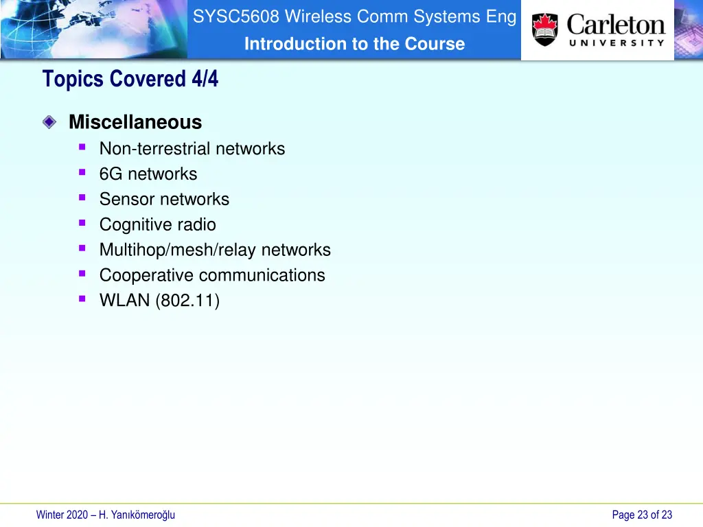 sysc5608 wireless comm systems eng introduction 22