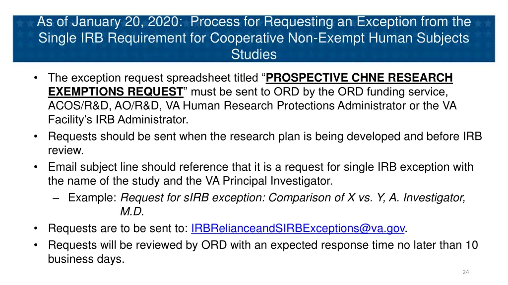 as of january 20 2020 process for requesting 1