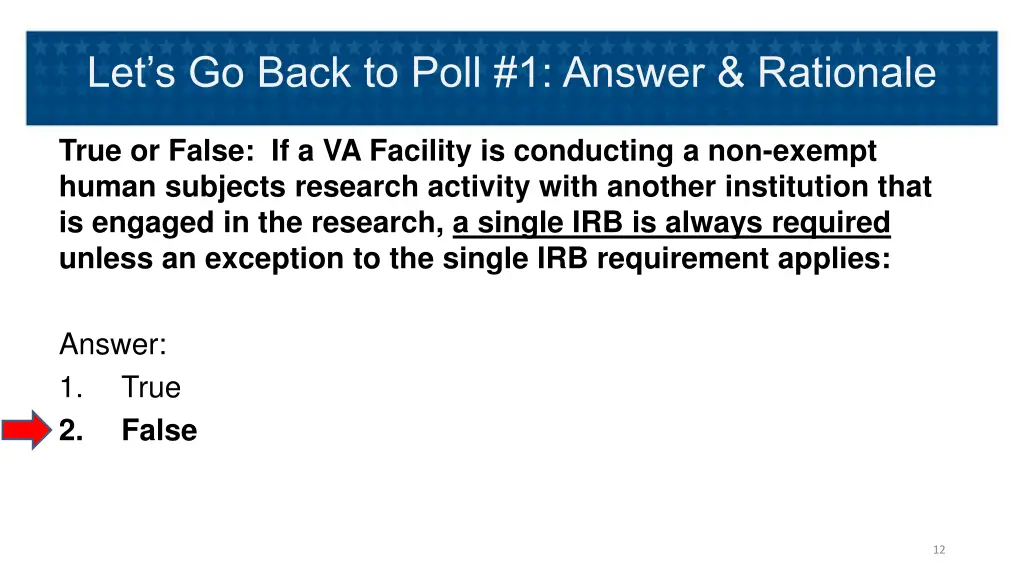 let s go back to poll 1 answer rationale