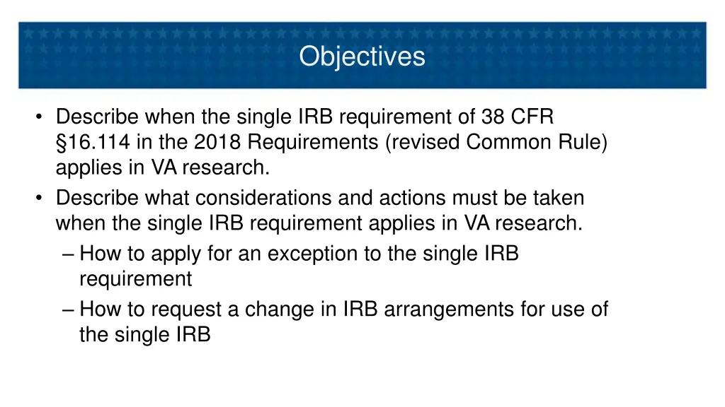 objectives