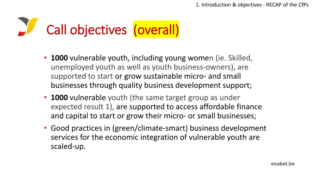 1 introduction objectives recap of the cfps 1