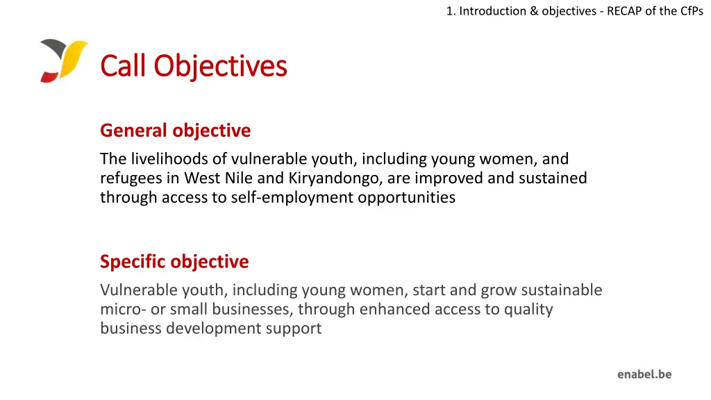 1 introduction objectives recap of the cfps
