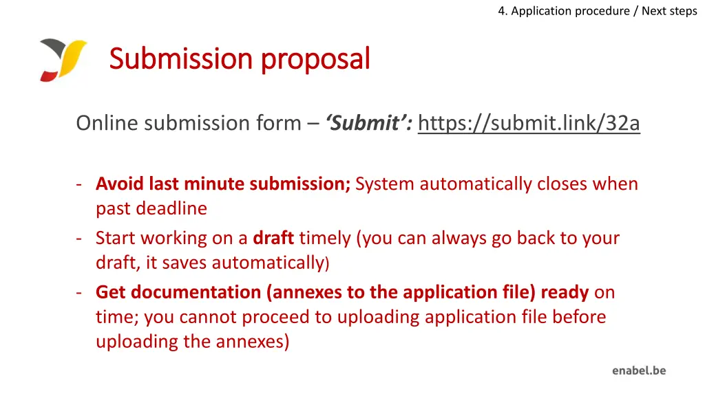 4 application procedure next steps 4