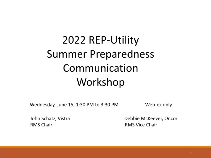 2022 rep utility summer preparedness