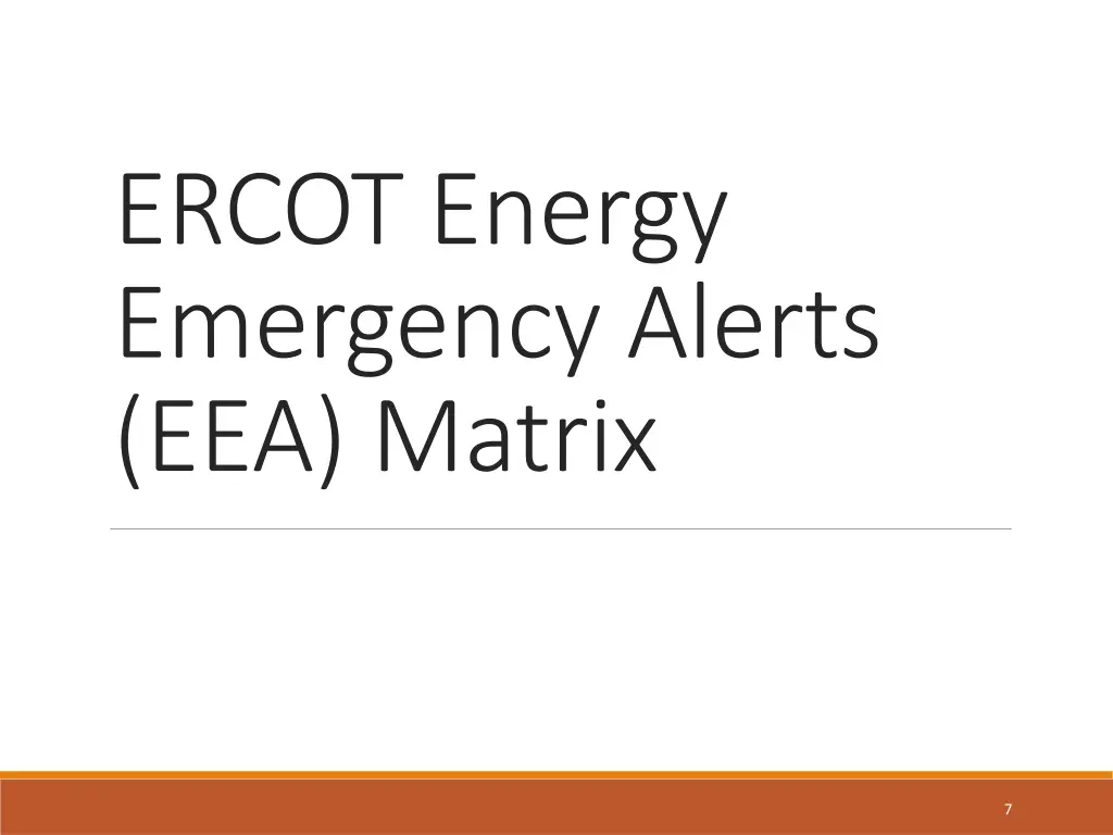 ercot energy emergency alerts eea matrix