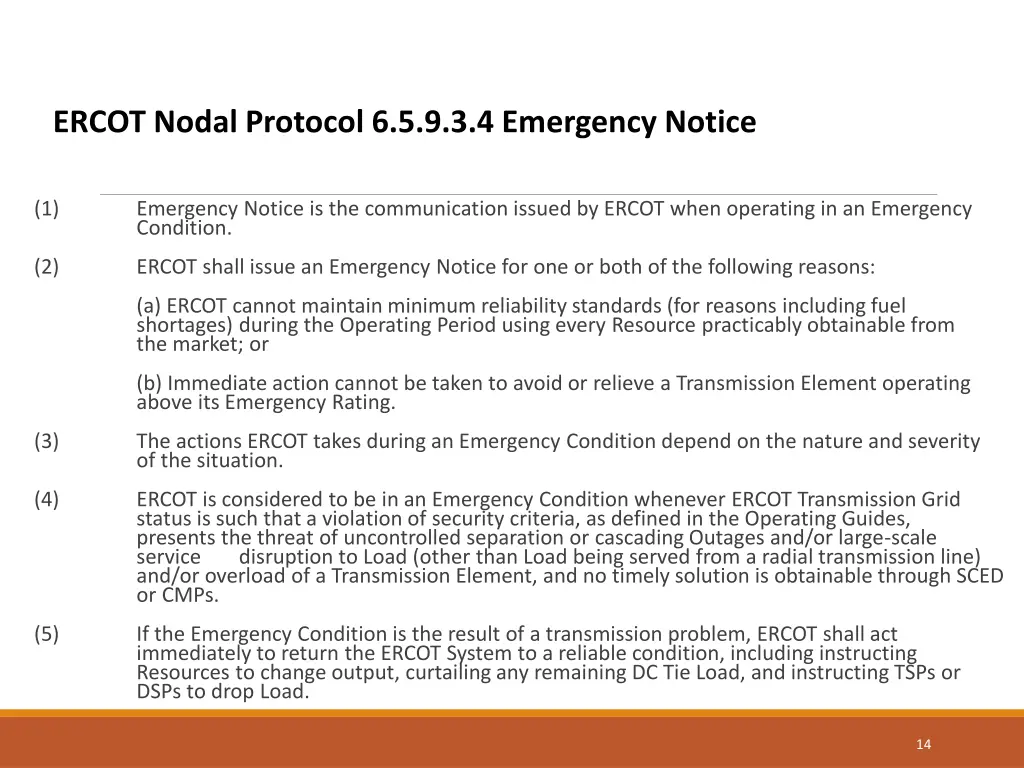 ercot nodal protocol 6 5 9 3 4 emergency notice