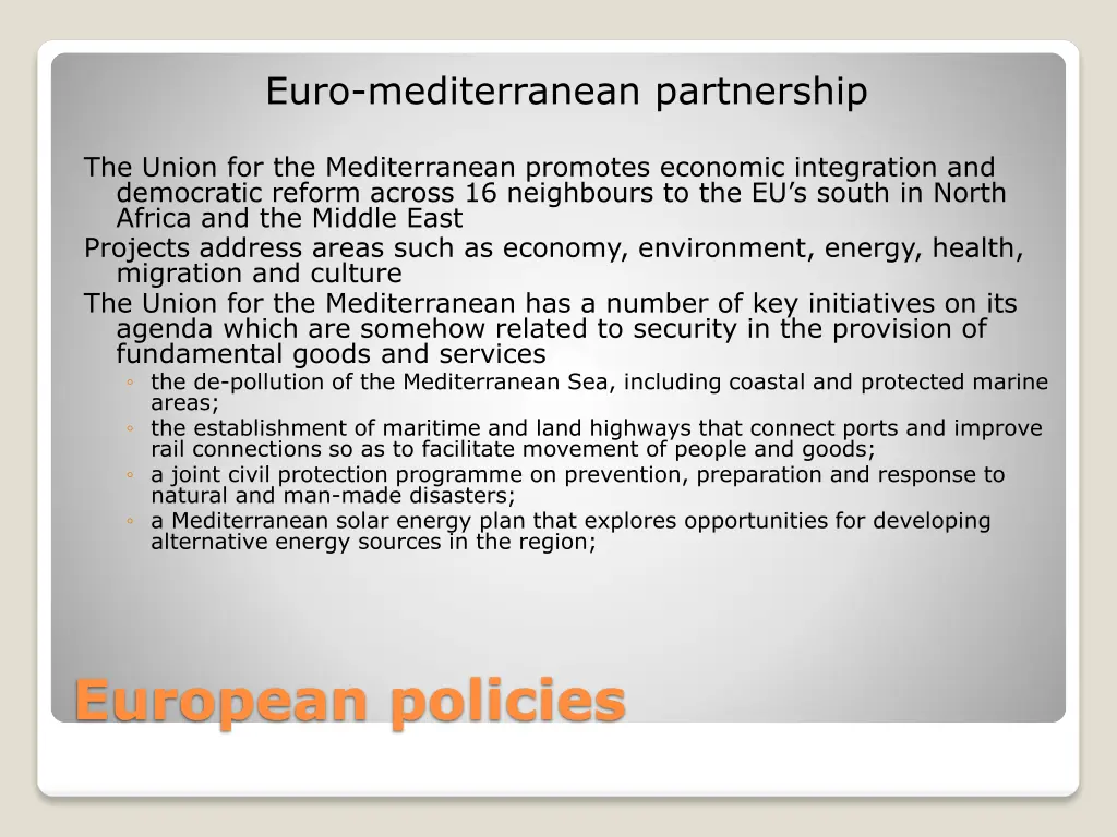 euro mediterranean partnership