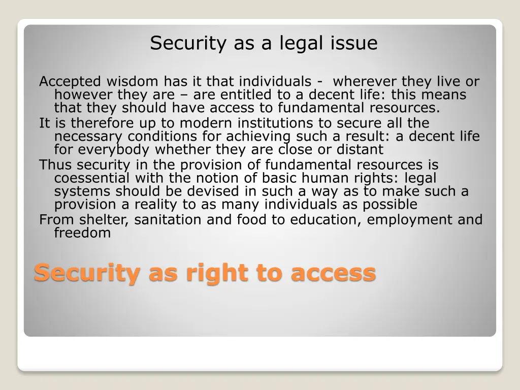 security as a legal issue