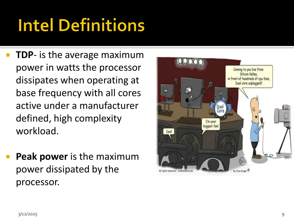 tdp is the average maximum power in watts