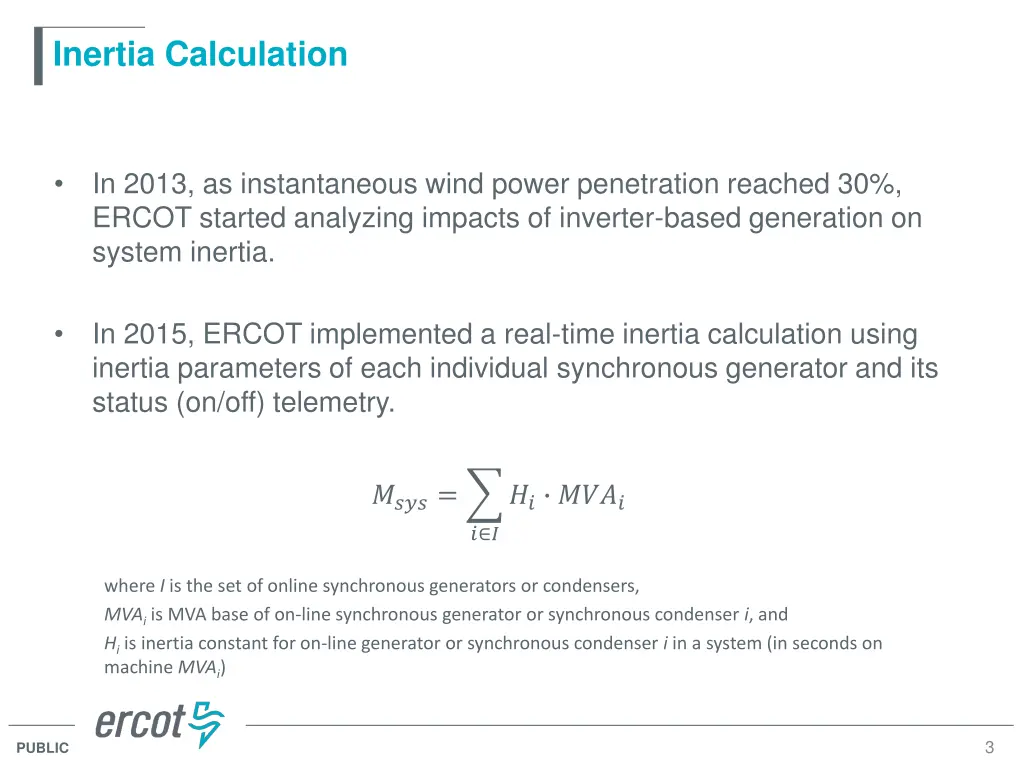 inertia calculation