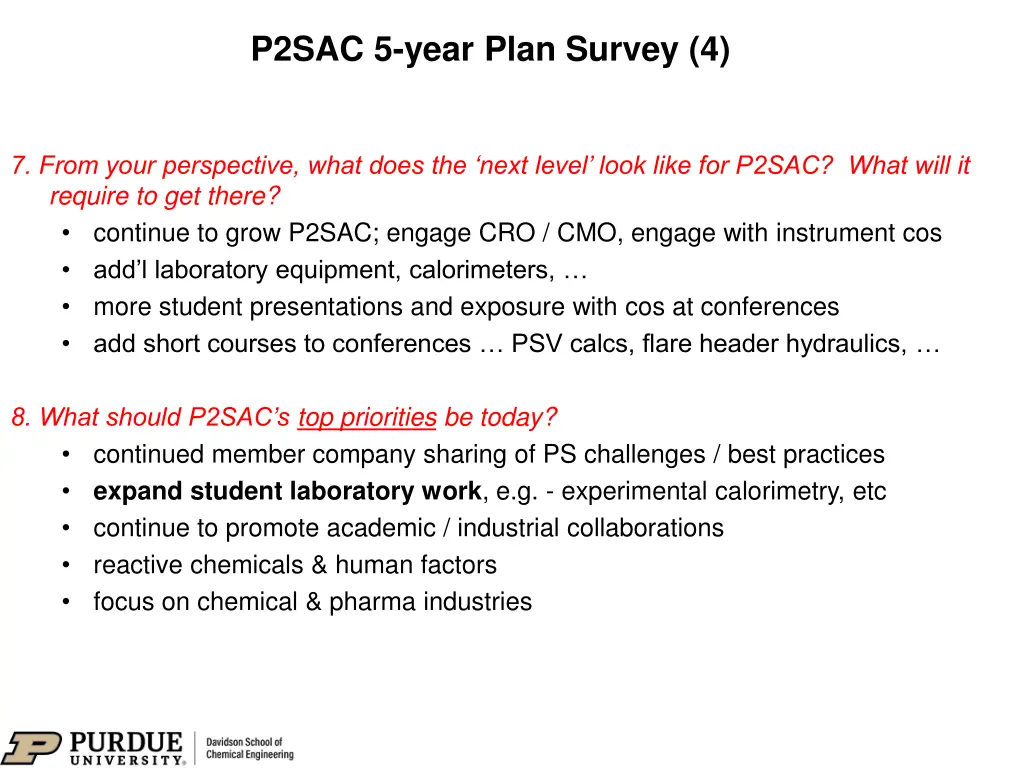 p2sac 5 year plan survey 4