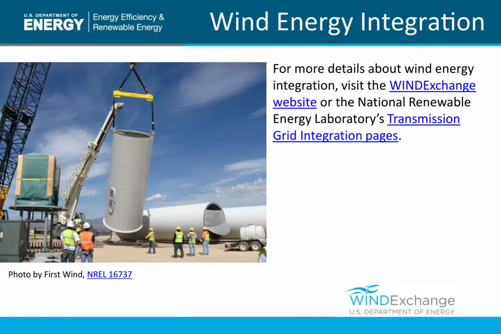 for more details about wind energy integration