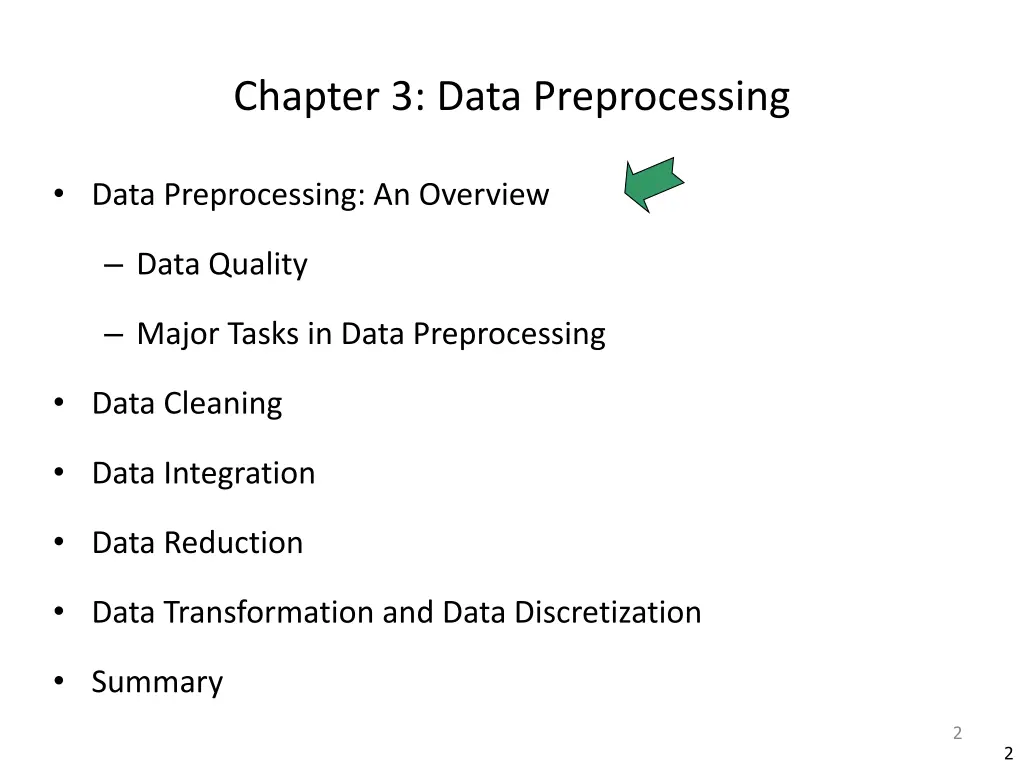 chapter 3 data preprocessing