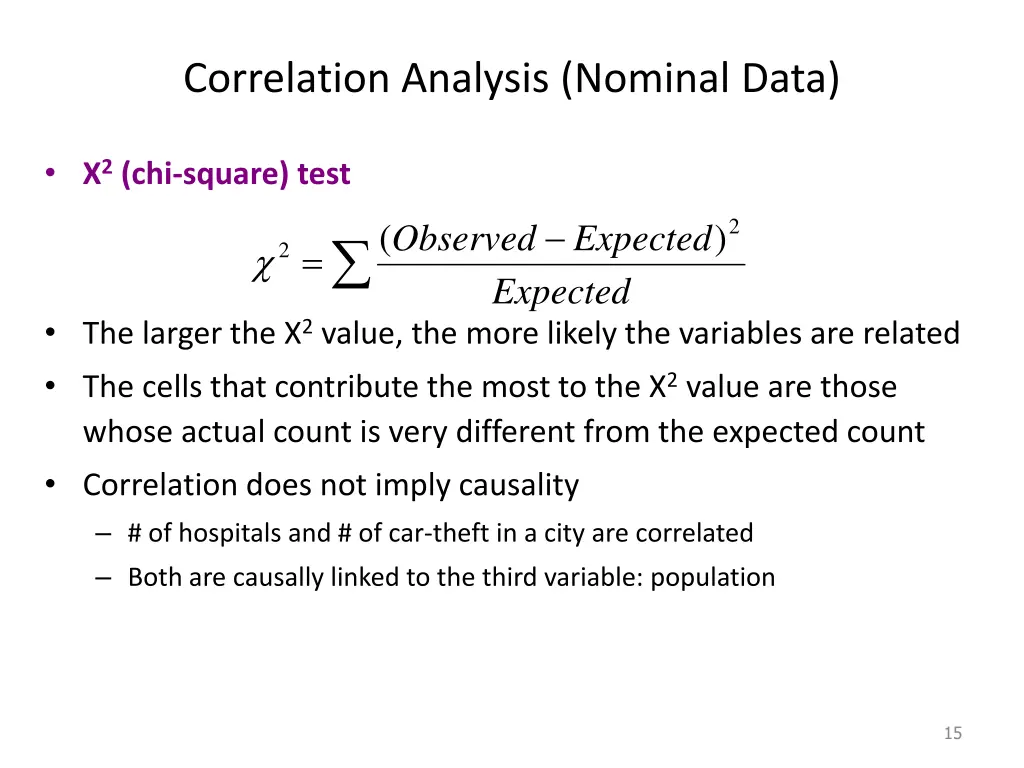 correlation analysis nominal data