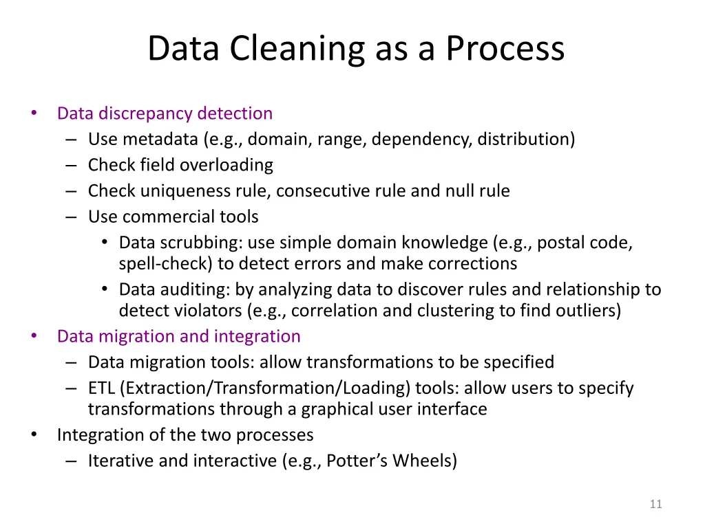 data cleaning as a process