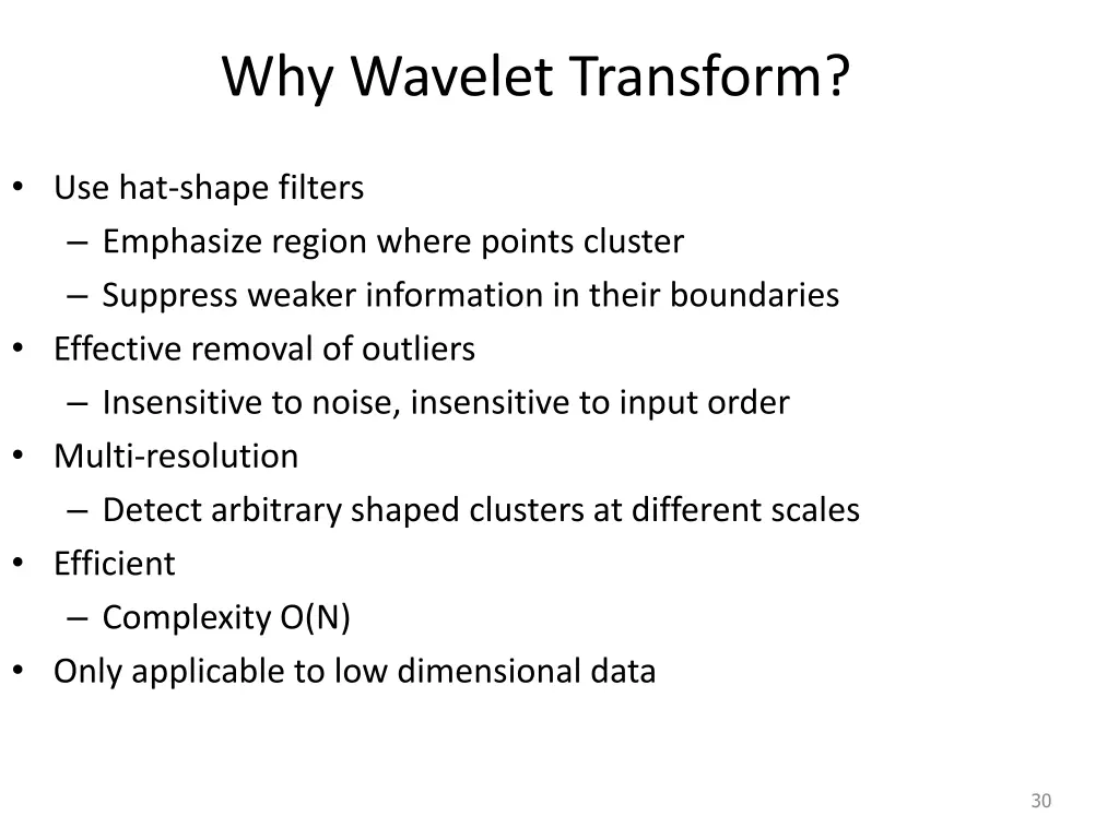 why wavelet transform