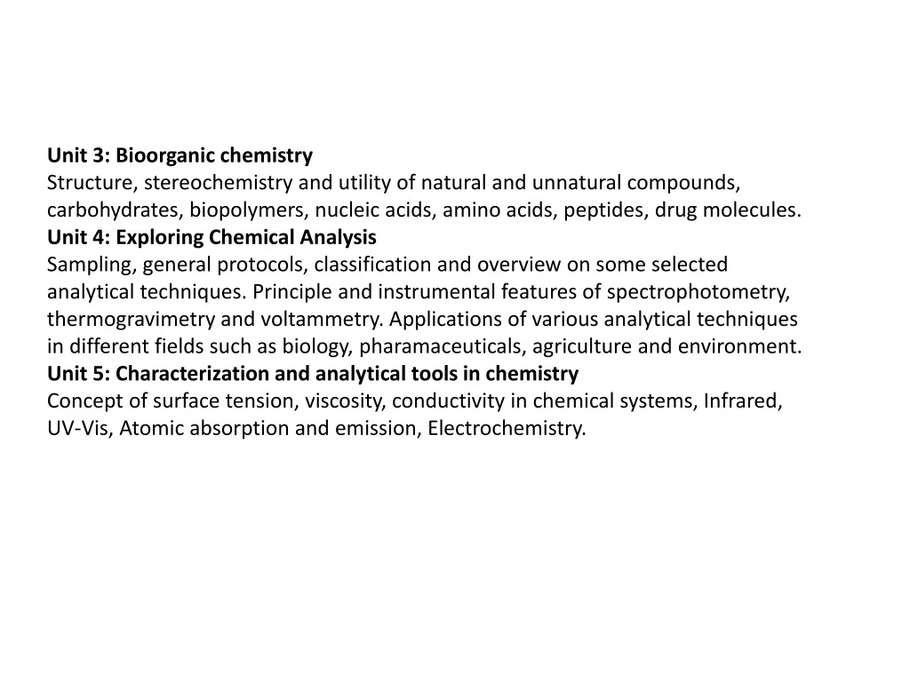 unit 3 bioorganic chemistry structure