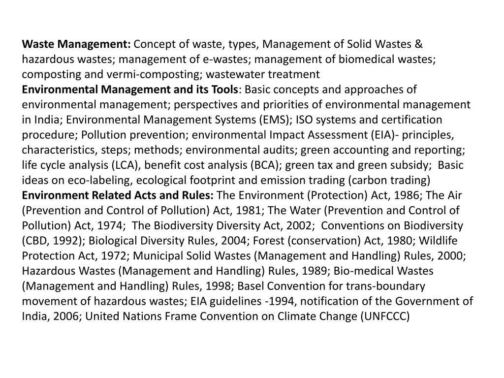waste management concept of waste types