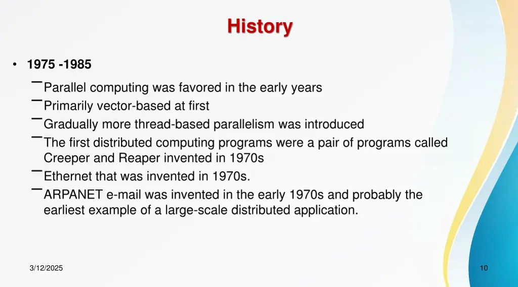 history