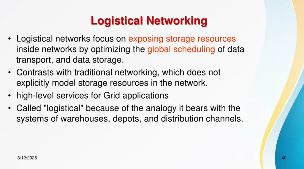 logistical networking