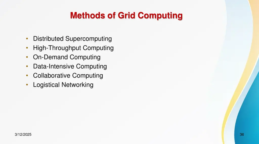 methods of grid computing