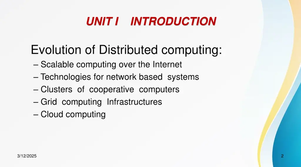 unit i introduction
